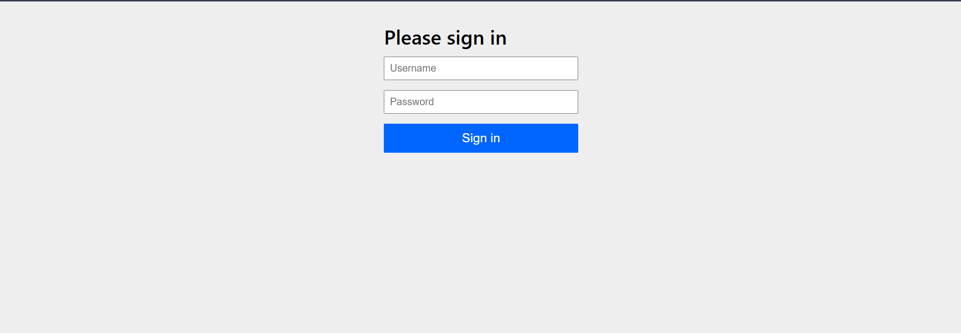 Login page — Spring Security sign in